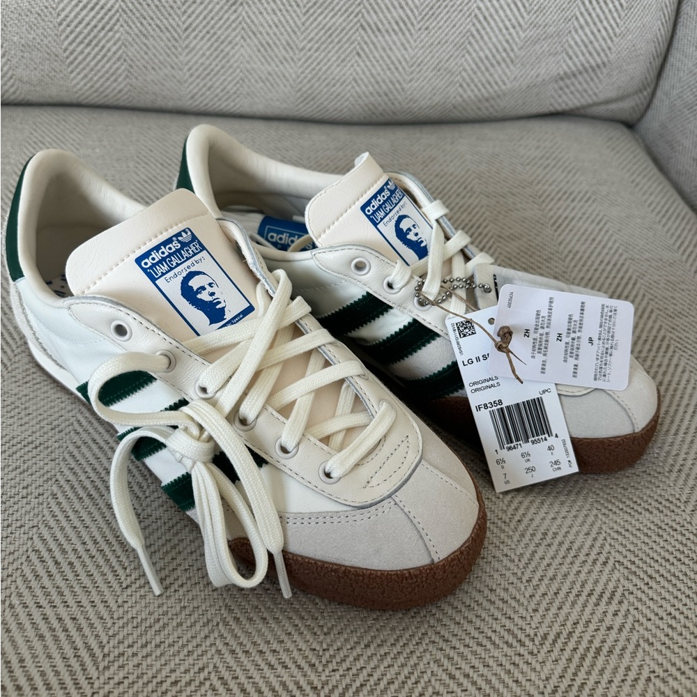 Size 7 - adidas LG2 SPZL x Liam Gallagher Low Bottle Green